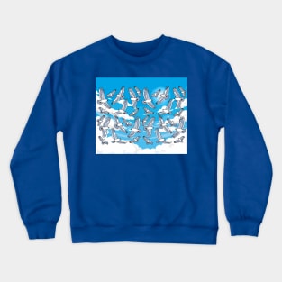 Colorful Birds In Nature Crewneck Sweatshirt